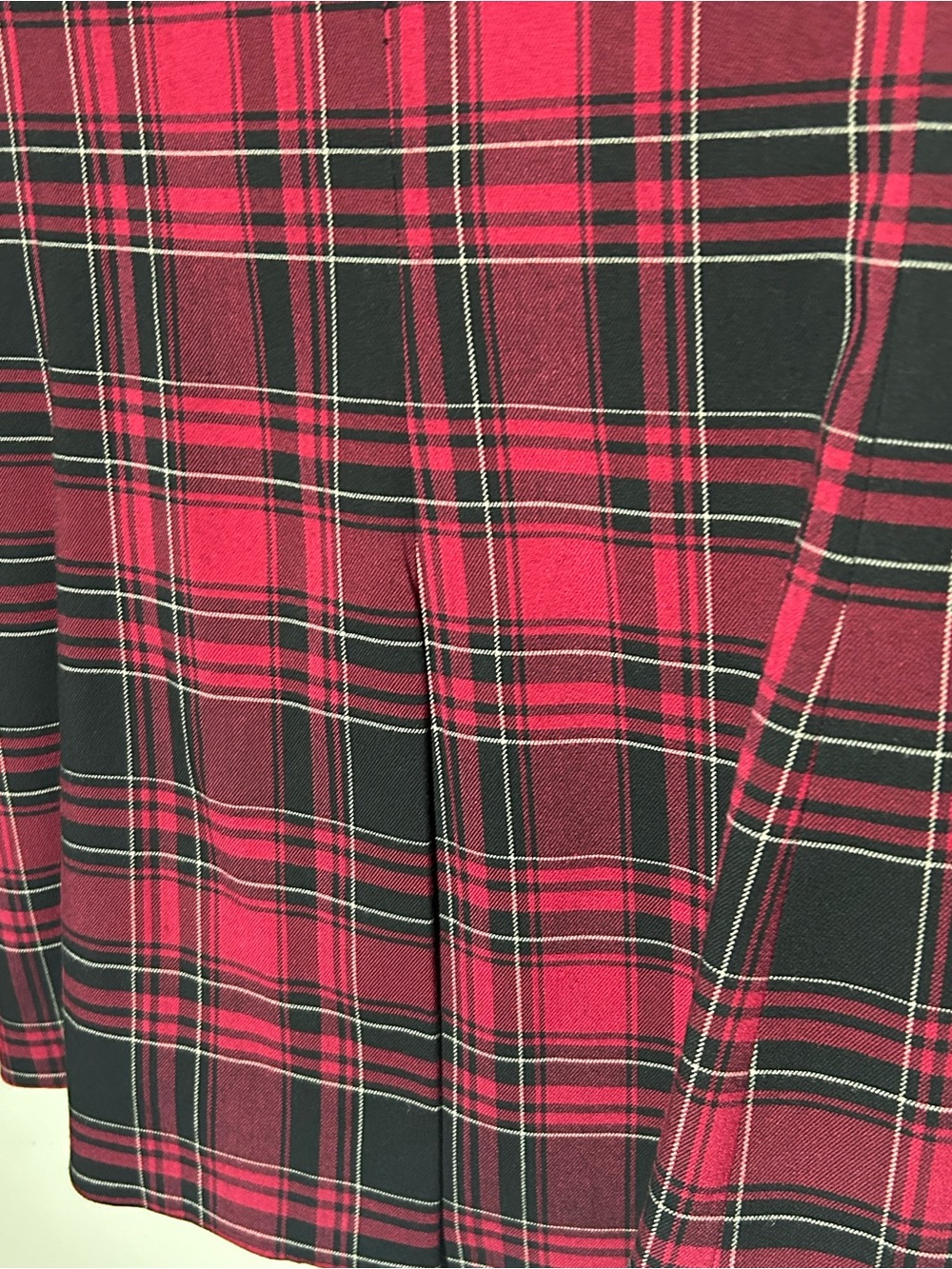 CeCe Red and Black Plaid Double-Breasted Blazer - Picture 4 of 10